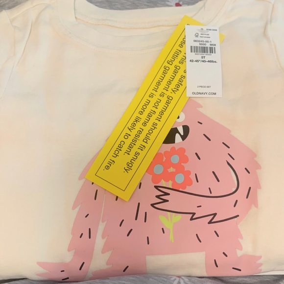 2pc Pajamas Top & Short Big Foot Monster Set Snug-Fit Unisex PJs Size 5T New - Picture 5 of 12